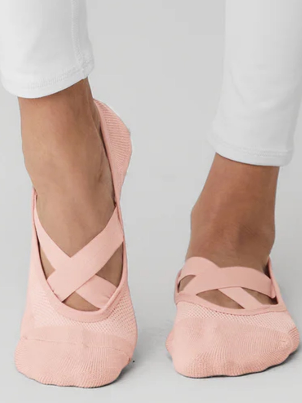 ALO Yoga Ballet Sock Slippers in Blush Pink